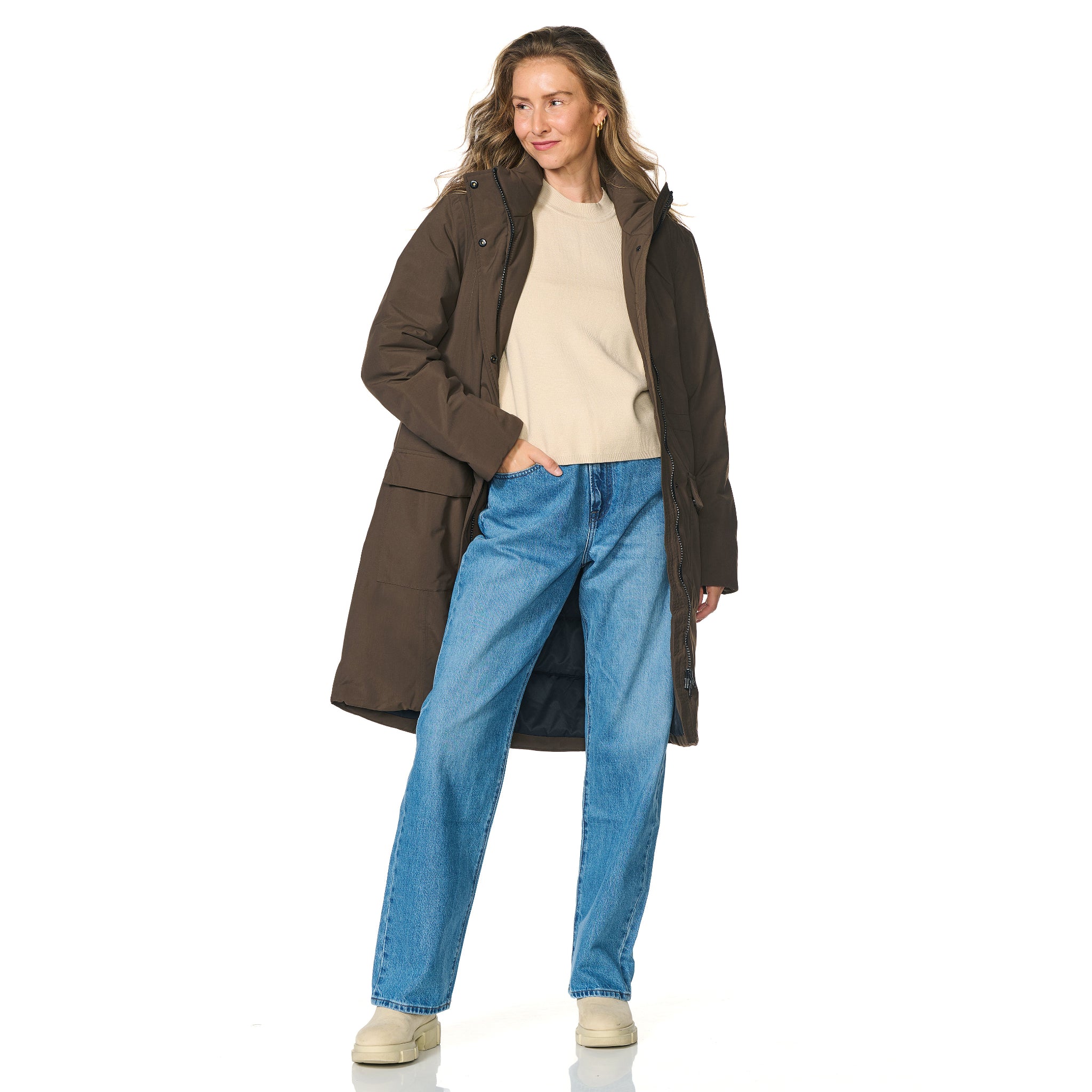 Winterparka Aspen donkerbruin Happy Rainy Days 