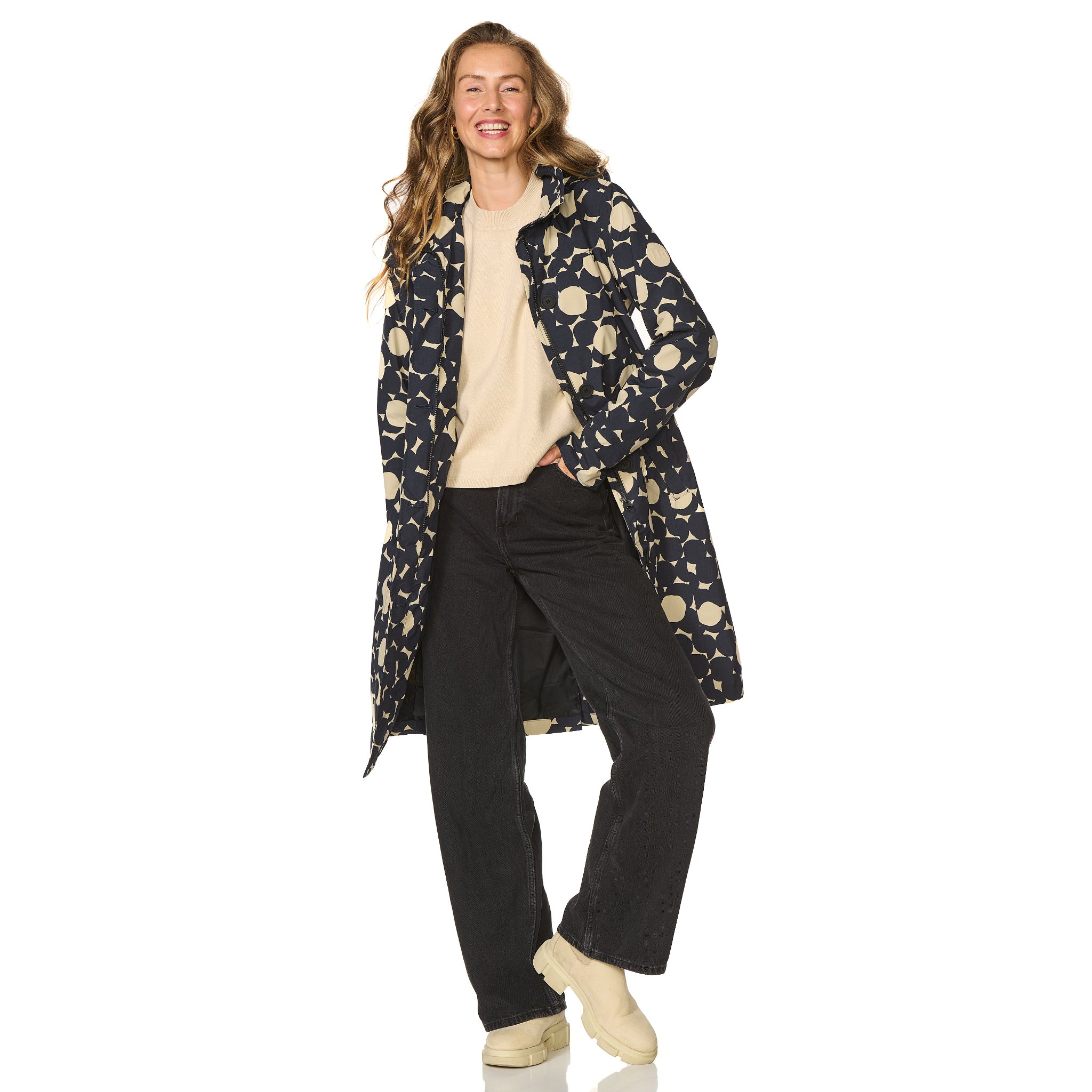 Regenjas Porto print sand Happy Rainy Days 