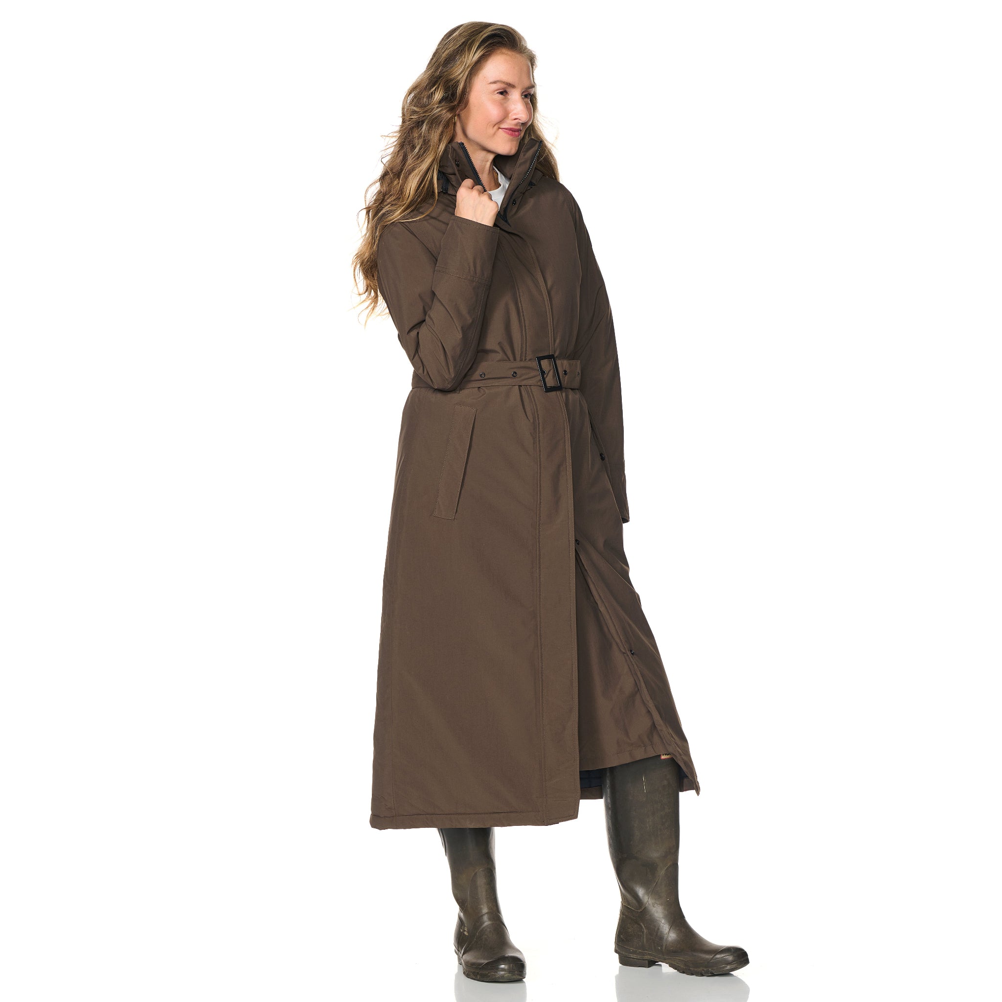 Winterjas Toronto donkerbruin happy rainy days