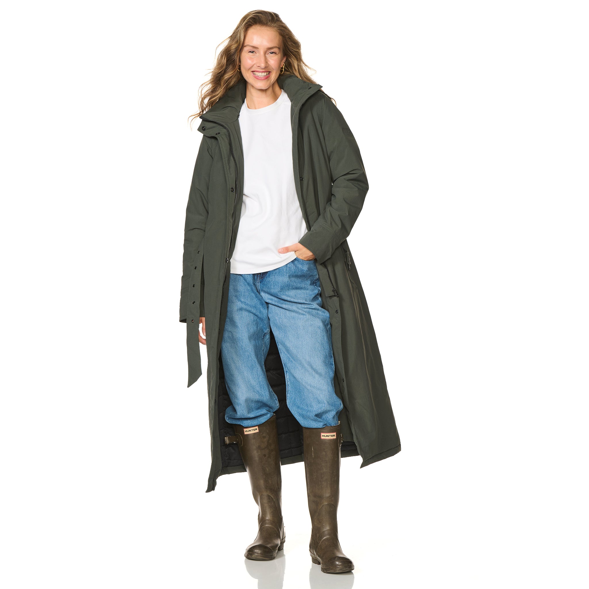 Winterjas Toronto donkergroen happy rainy days